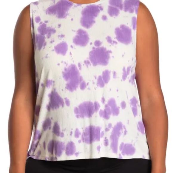 Abound purple and white tie dye tank top NWOT Multi sizes - Picture 1 of 3